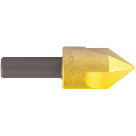 Countersink,3 FL,60 deg.,1/2in,HSS,TiN