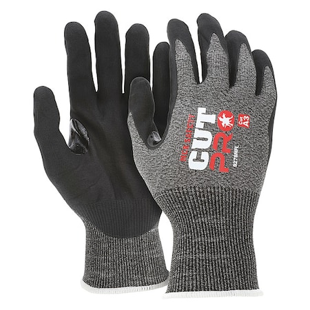 Coated Gloves, Cut Level A3 ,Dipped ,Foam Nitrile ,Sandy ,XL 12 PK