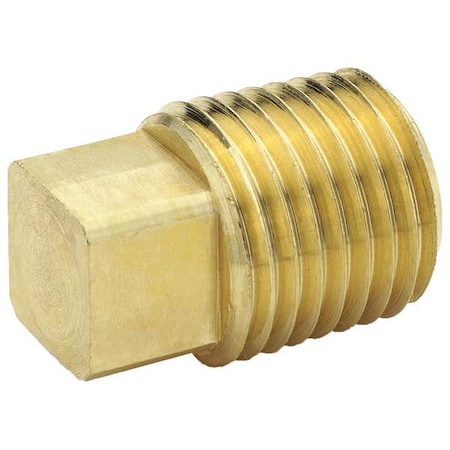 Square Head Plug Brass Square Head Plug, 1/4 in Male NPT X