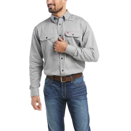 Men's FR Button Down Shirt, 8.9 cal/sq cm, XL, Cotton