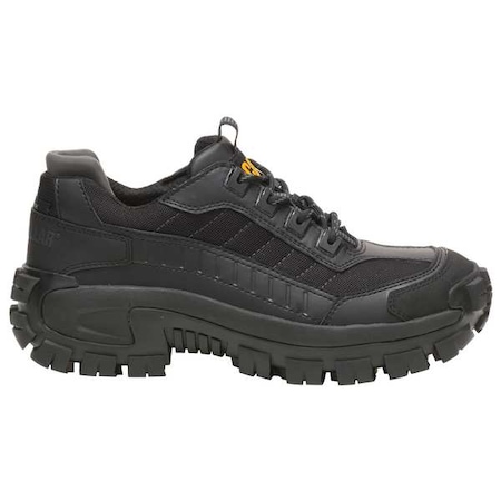 Men's Hiker Shoe, Steel Toe, Leather, Mesh Upper, Rubber Outsole, Lace Up, Black, 10 1/2 M
