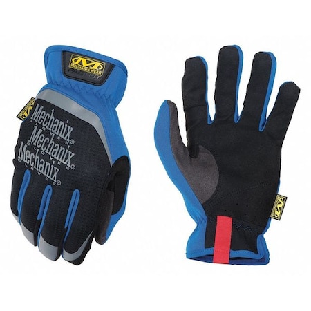 FastFit(R) Mechanics Gloves, Synthetic Leather Palm, TrekDry Back, 10, Blue