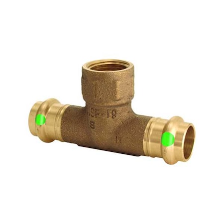 Tee,Bronze,Press-fit3/4",3/4",FNPT1/4"