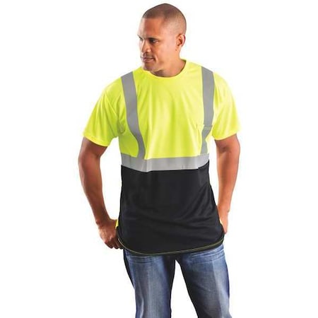 T-Shirt, 2, R, Polyester, Yellow, 5XL