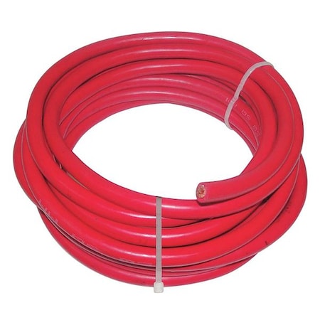 Welding Cable,4 AWG,25 ft.,Red,Rubber