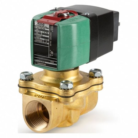 Solenoid Valve, 2-Way, 2-Position, Normally Open, 3/4 in Pipe Size, 24V to 120V AC/DC, High Flow