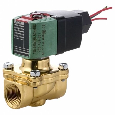 Solenoid Valve, 2-Way, 2-Position, Normally Open, 3/4 in Pipe Size, 24V to 120V AC/DC, High Flow
