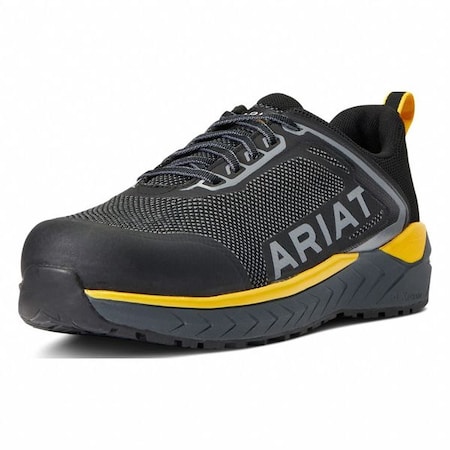 Men's Composite Toe Athletic Shoe, Charcoal/Yellow, 10 1/2, D, 10040319