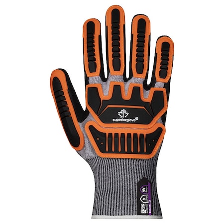 Cut-Resistant & Impact Resistant Gloves, Cut Level A6 ,Nitrile ,Foam ,S 1 PR