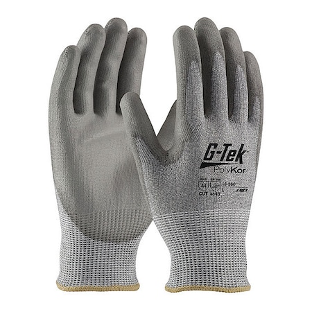Cut Resistant Coated Gloves, Cut Level A4 ,Dipped ,Polyurethane ,Smooth ,M 12 PK