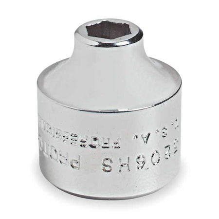 3/8 " Drive, 3/8" SAE, Socket, 6 Points,   Chrome, 3/8 in