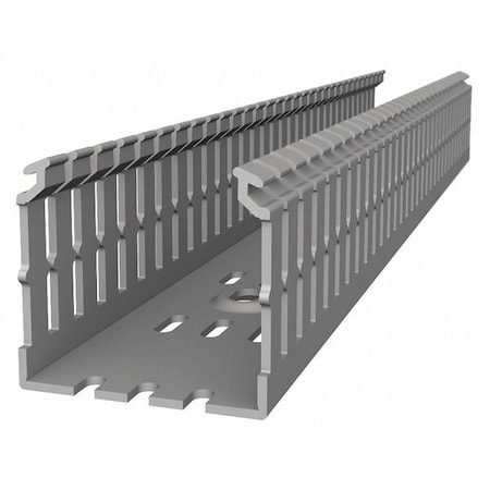 Wiring Duct,Wide Slot Wall,Gray,6 ft. L