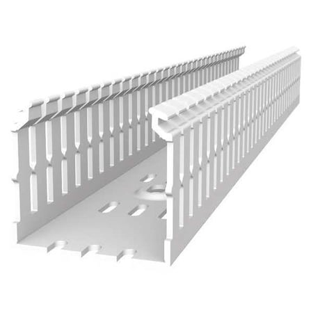 Wiring Duct,Wide Slot Wall,White,6 ft. L