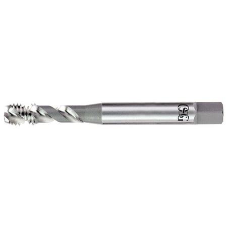 Spiral Point Tap, #10-32, Modified Bottoming, UNF, 3 Flutes, Nitride