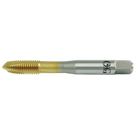 Spiral Point Tap, M12-1.5, Plug, Metric Fine, 3 Flutes, TiN