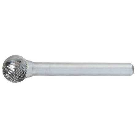 Carbide Bur,Ball Shape,1/2 in.