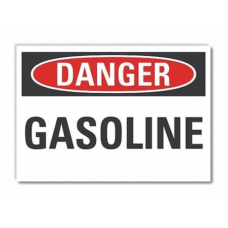 Danger Sign, 3 1/2 in H, 5 in W, Polyester, Horizontal Rectangle, English, LCU4-0313-ND_5X3.5