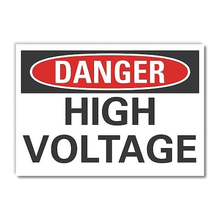 Refl Decal Danger High Voltage,5"x3-1/2", LCU4-0347-RD_5X3.5