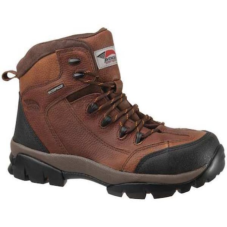 Men's 6-Inch Work Boot, 7 1/2, Composite Toe, 6 in H, Brown, A7244