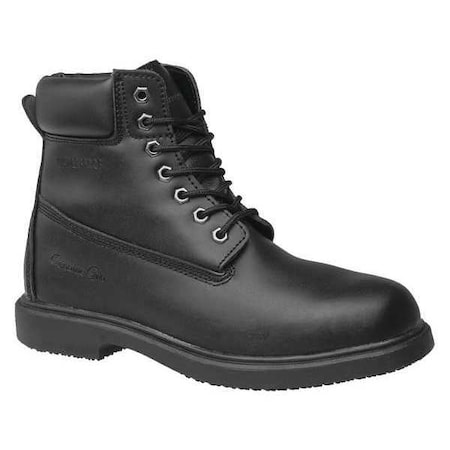 7160, Men's Work Boot, 7.5 Wide, Leather, 6 in Height, Black