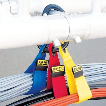 Cable Tie Strap, 16 in L, 4 in Max Bundle Dia., Blue, Nylon, 90 lb Strength, 4 PK