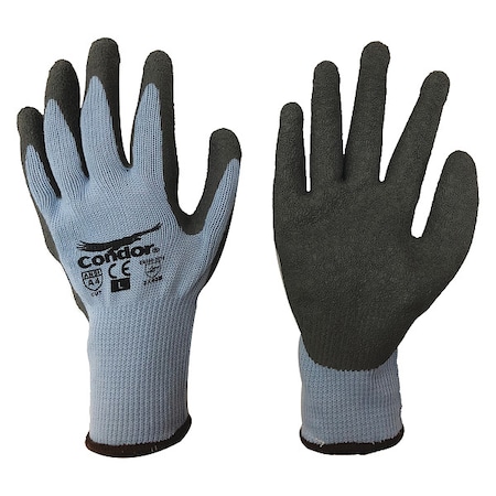 Cut-Resistant Coated Gloves, Cut Level A2 ,Dipped ,Latex ,Rough ,2XL 1 PR