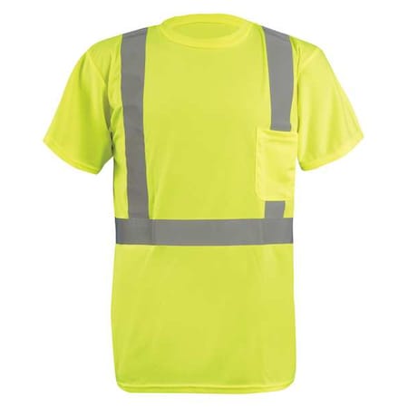 Men's T-Shirt, Polyester, Yellow, 4XL