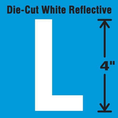 Letter Label, Vinyl, 4 in H, 2 in W, PK5