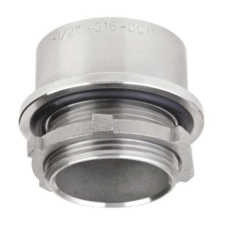 IMC Grounding Connector, 3 in, Threaded, 316 Stainless Steel, Polished