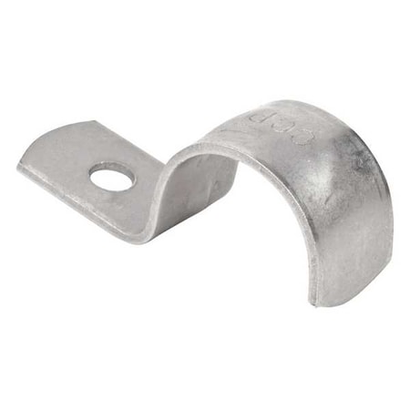 One Hole Strap, Conduit; Pipe Use, 3 in, 316 Stainless Steel, Polished Brite