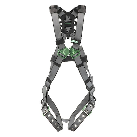 V-FIT Full Body Harness, XL, 400 lb., Quick-Connect Chest/ Tongue Leg Straps, Back D-Ring