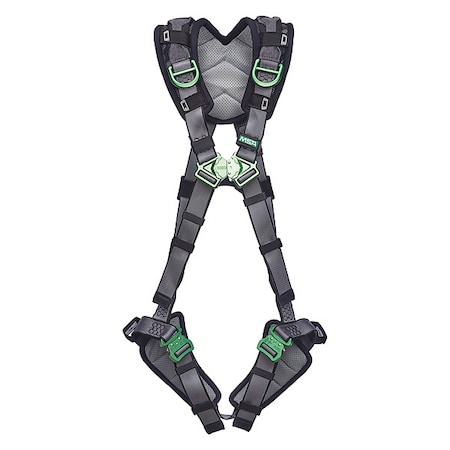 V-FIT Full Body Harness, M, 400 lb., Quick-Connect Chest/ Quick-Connect Leg Straps