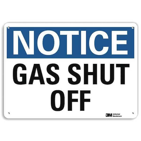 Notice Sign, 10 in H, 14 in W, Horizontal Rectangle, English, U5-1240-RA_14X10
