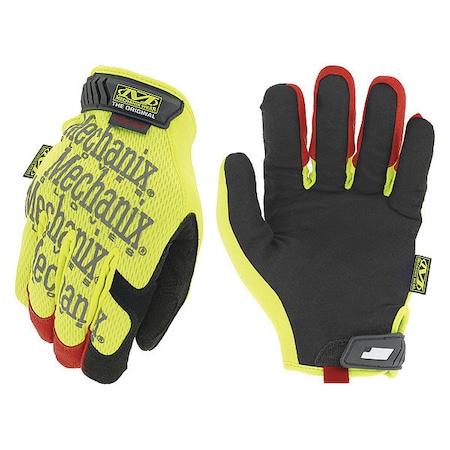 Hi-Viz Original(R) D4-360 Hi-Vis Cut Resistant Gloves, Synthetic Leather Palm, 9