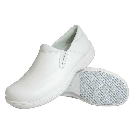475, Women's Loafer Shoe, 8 Medium, Leather, 4 in Height, White