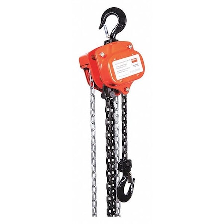 Manual Chain Hoist,2000 lb.,Lift 15 ft.