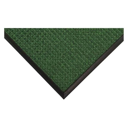 Entrance Mat, Polypropylene, 3/8 in Thick, Green, 4 ft W x 6 ft L