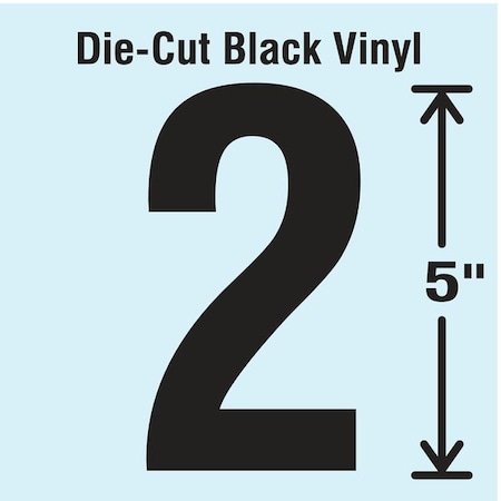 NumberLabel,Vinyl,5inH,2-3/4inW,PK10