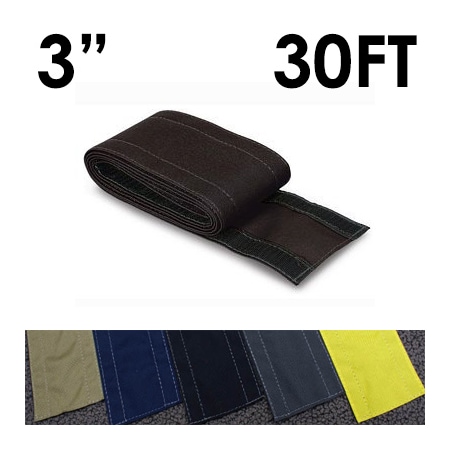 Carpet Cable Cover, 30 ft L, 3 in W, 1 Channel, Nylon, Black