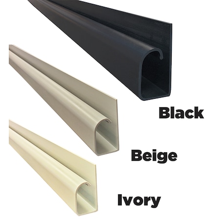 Large Hook Channel Cable Raceway- 36" x 1 Piece- Ivory