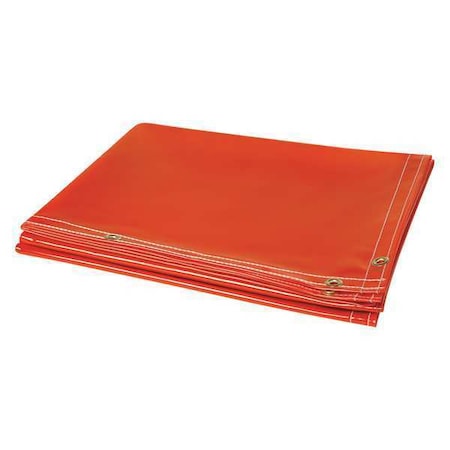 Welding Curtain, Transparent Vinyl, 10 ft W., 6 ft H., 13 oz/sq yd, 150 Degrees F Withstand Temp.